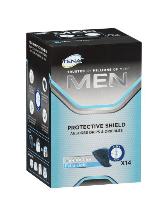 Tena Men Protective Shield Extra Light 14 Pack - Direct Chemist Outlet