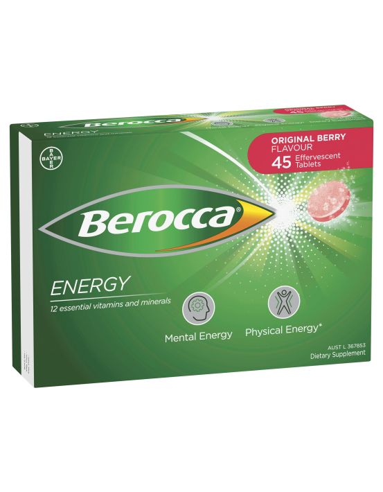 Berocca Performance Original Berry Effervescent 30 Tablets-12 Essential  Vitamins