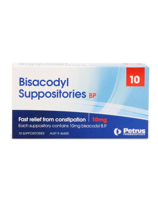 Bisacodyl Suppositories B.P 10mg (Pk Tx12)