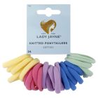 Lady Jayne Pastel Soft Knitted Ponytailers 24 Pack