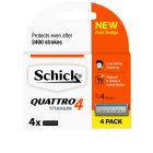 Schick Quattro Titanium 4 Refill Cartridges 4 Pack