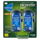 Nicorette Quit Smoking Extra Strength Nicotine Lozenge Fruitdrops 4 x 20 Pack