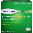 Chemists' Own Paracetamol Soluble 20 Tablets