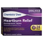 Chemists' Own Heartburn Esomeprazole 20mg 14 Tablets