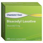 Chemists' Own Bisacodyl Laxative 200 Tablets