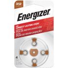 Energizer Hearing Aid Batteries AZ312 4 Pack