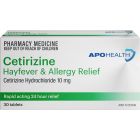 ApoHealth Cetirizine HCL 10mg 30 Tablets 