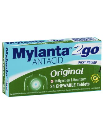 Mylanta 2Go Antacid Original 24 Tablets