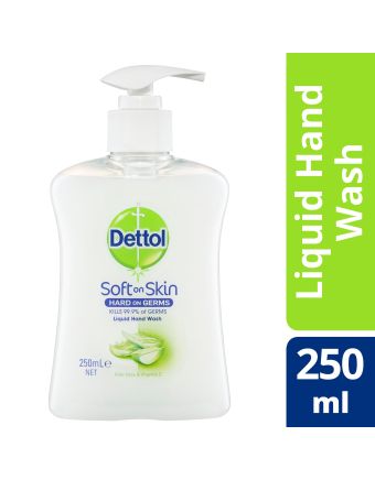 Dettol Antibacterial Liquid Hand Wash Pump Aloe Vera & Vitamin E 250mL