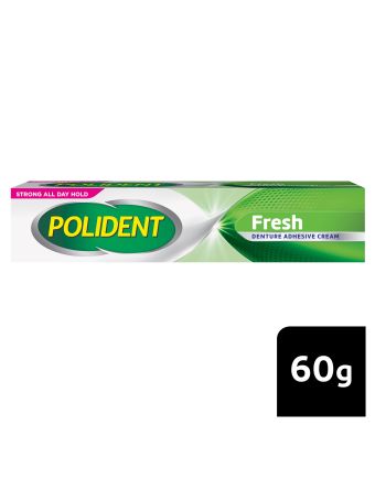 Polident Denture Adhesive Cream Fresh Mint 60g