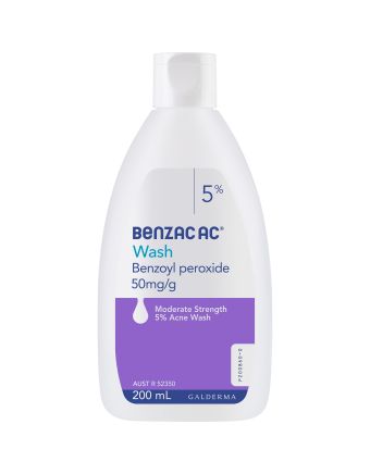 Benzac AC Moderate Strength 5% Acne Wash 200mL