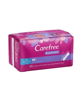 Carefree Breathable Liners Unscented 20 Pack