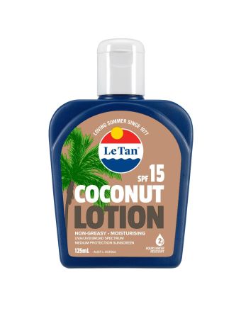 Le Tan Coconut Lotion SPF15+ 125mL