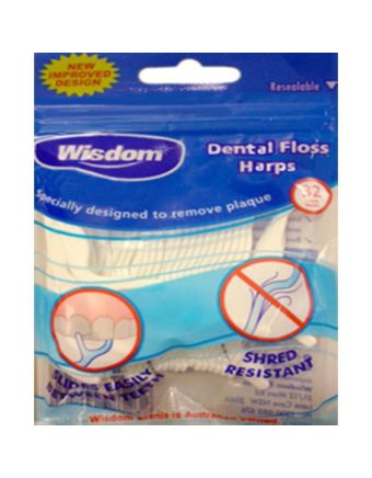 Wisdom Dental Floss Harps 32 Pack