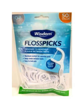 Wisdom Floss Picks 50 Pack