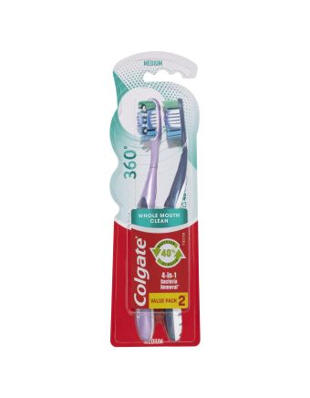 Colgate 360° Toothbrush Medium Twin Pack