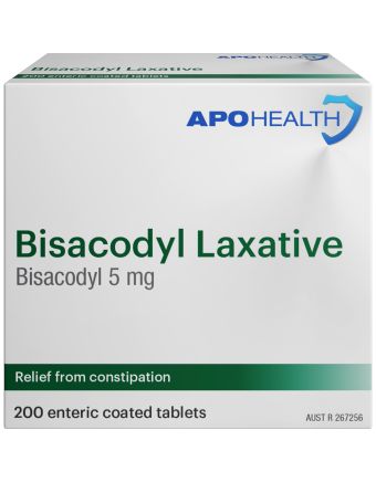 ApoHealth Bisacodyl Laxative 200 Tablets