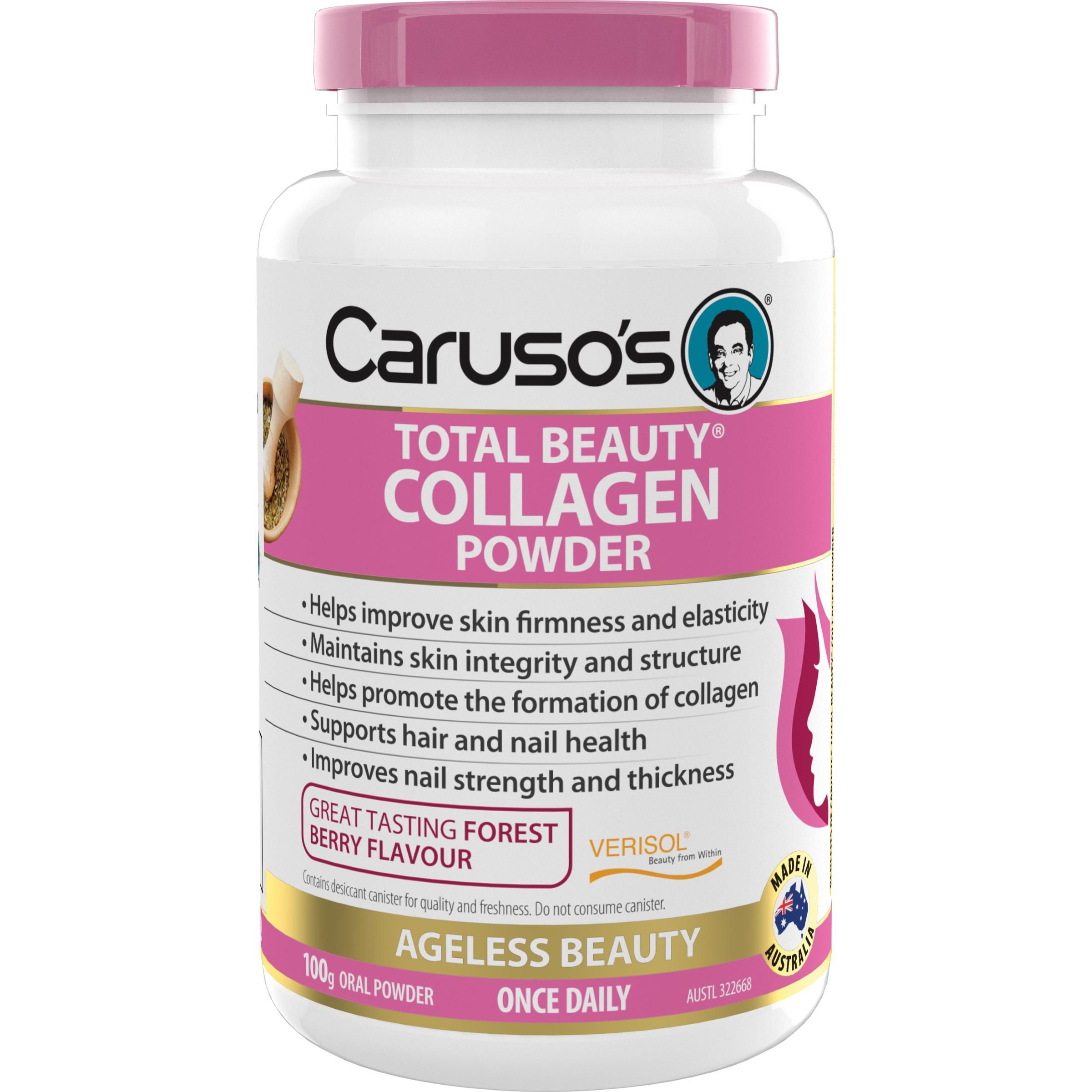 CARUSOS TOTAL BEAUTY COLLAGEN POWDER 100G Direct Chemist Outlet