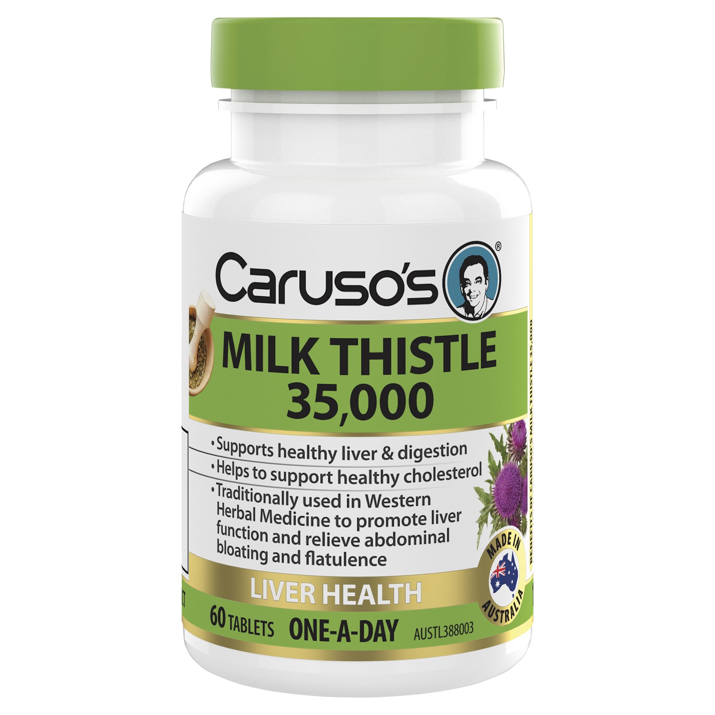 CARUSO S MILK THISTLE 35 000 60 TABS Direct Chemist Outlet