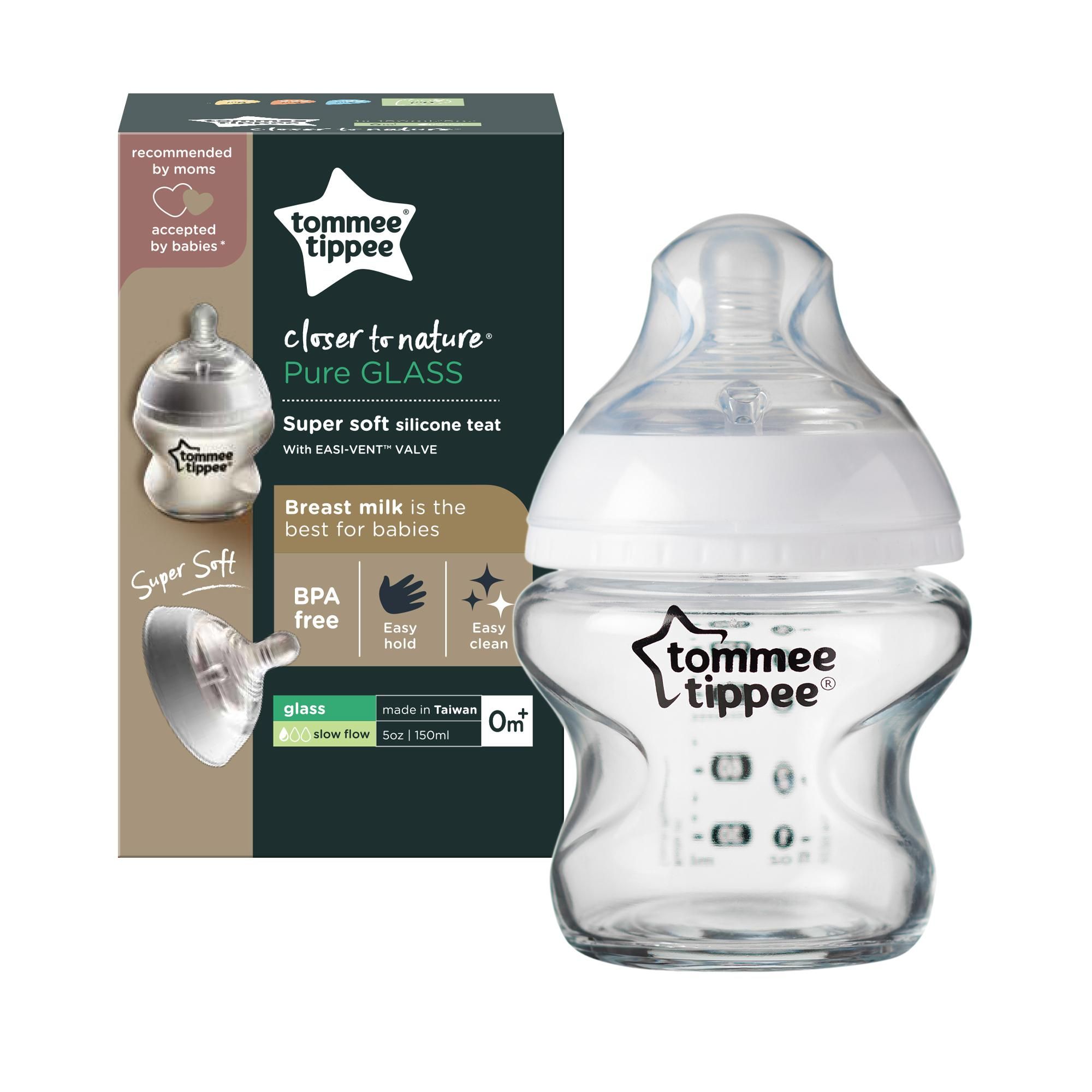 Glass baby store bottles tommee tippee