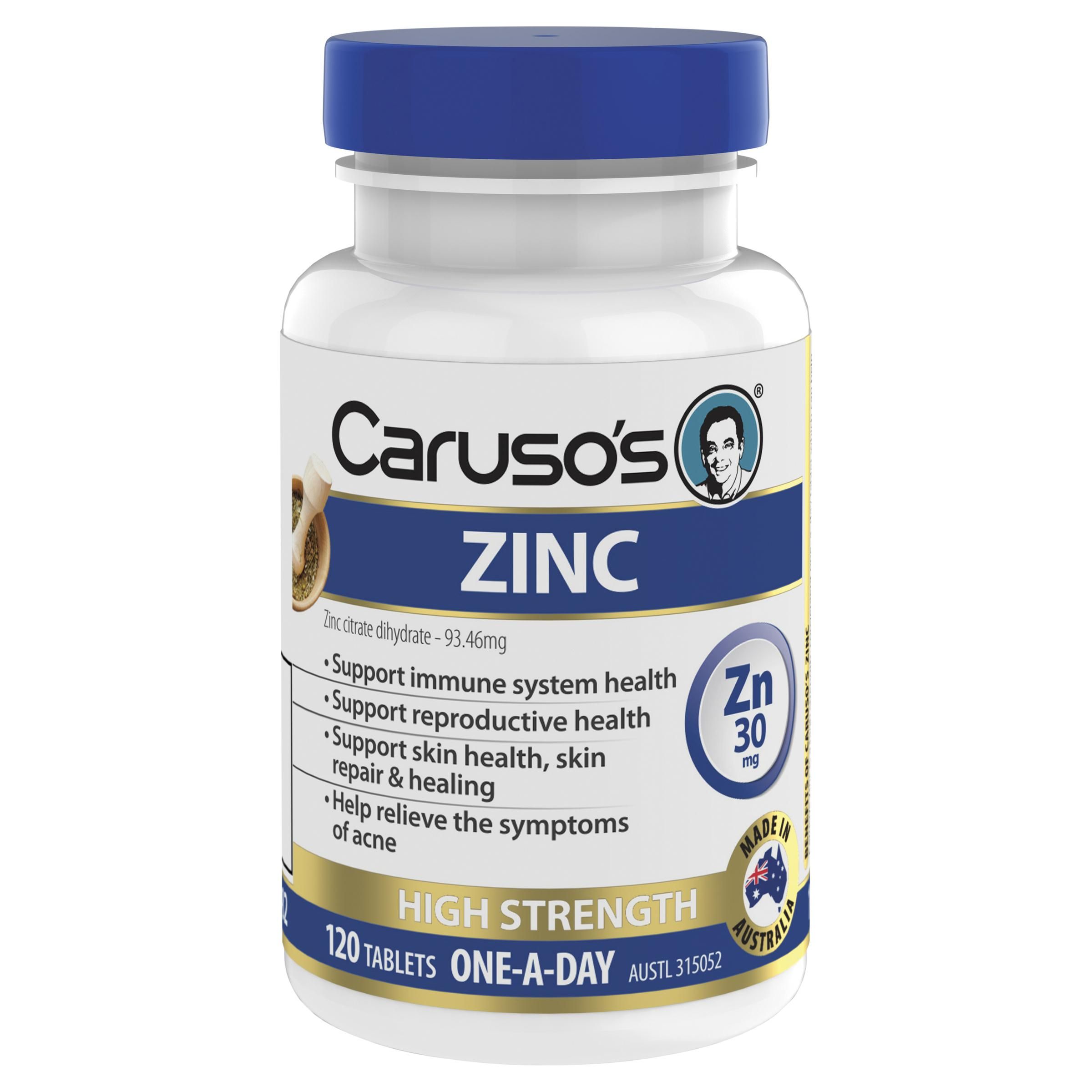 CARUSO S ZINC TABS 120 Direct Chemist Outlet