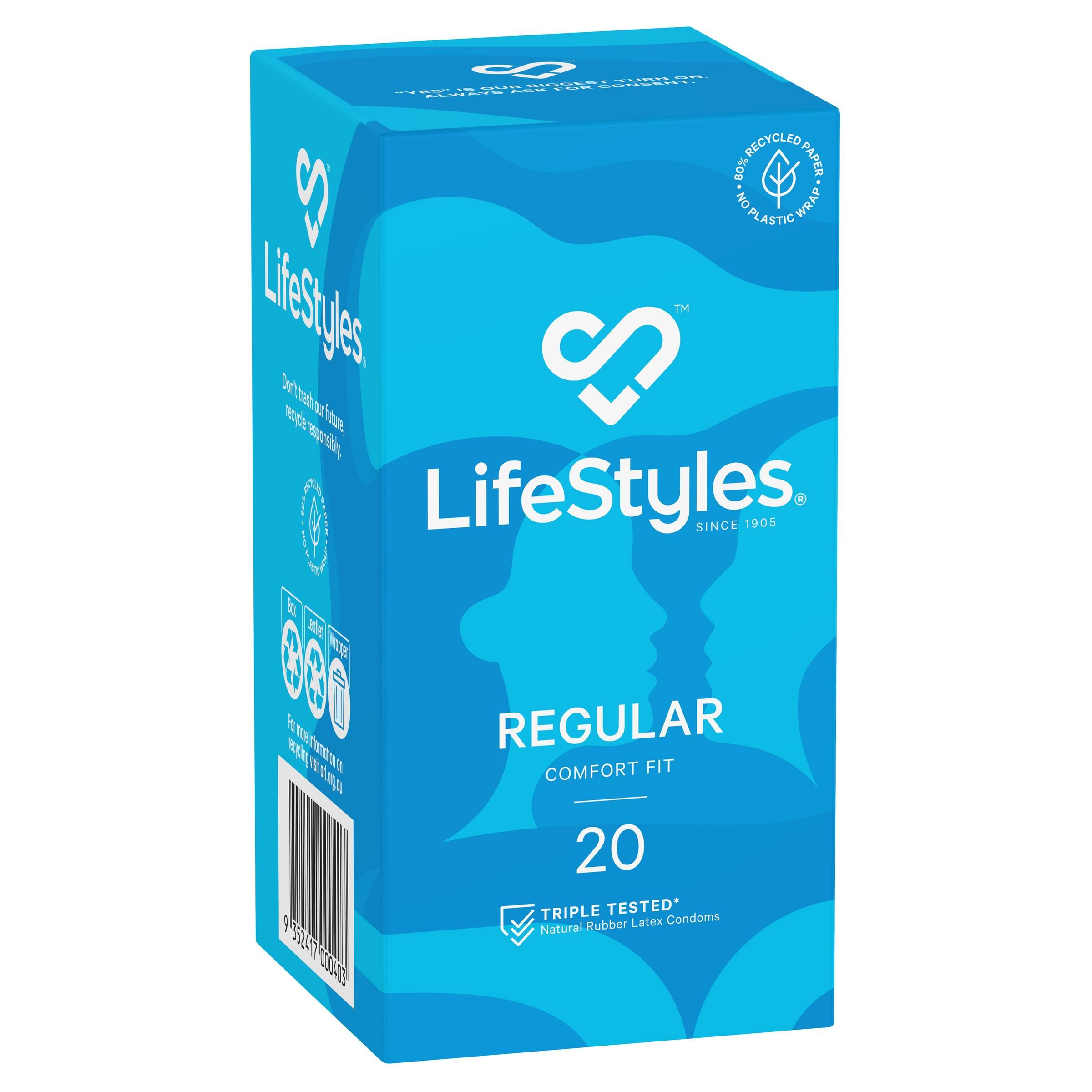 LIFESTYLES REGULAR CONDOMS 20PK Direct Chemist Outlet