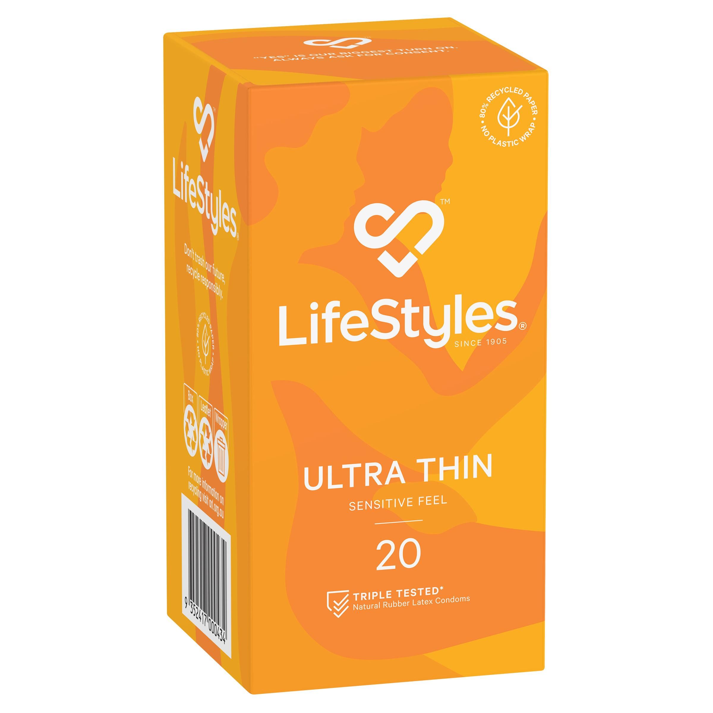 LIFESTYLES ULTRA THIN CONDOMS 20PK Direct Chemist Outlet