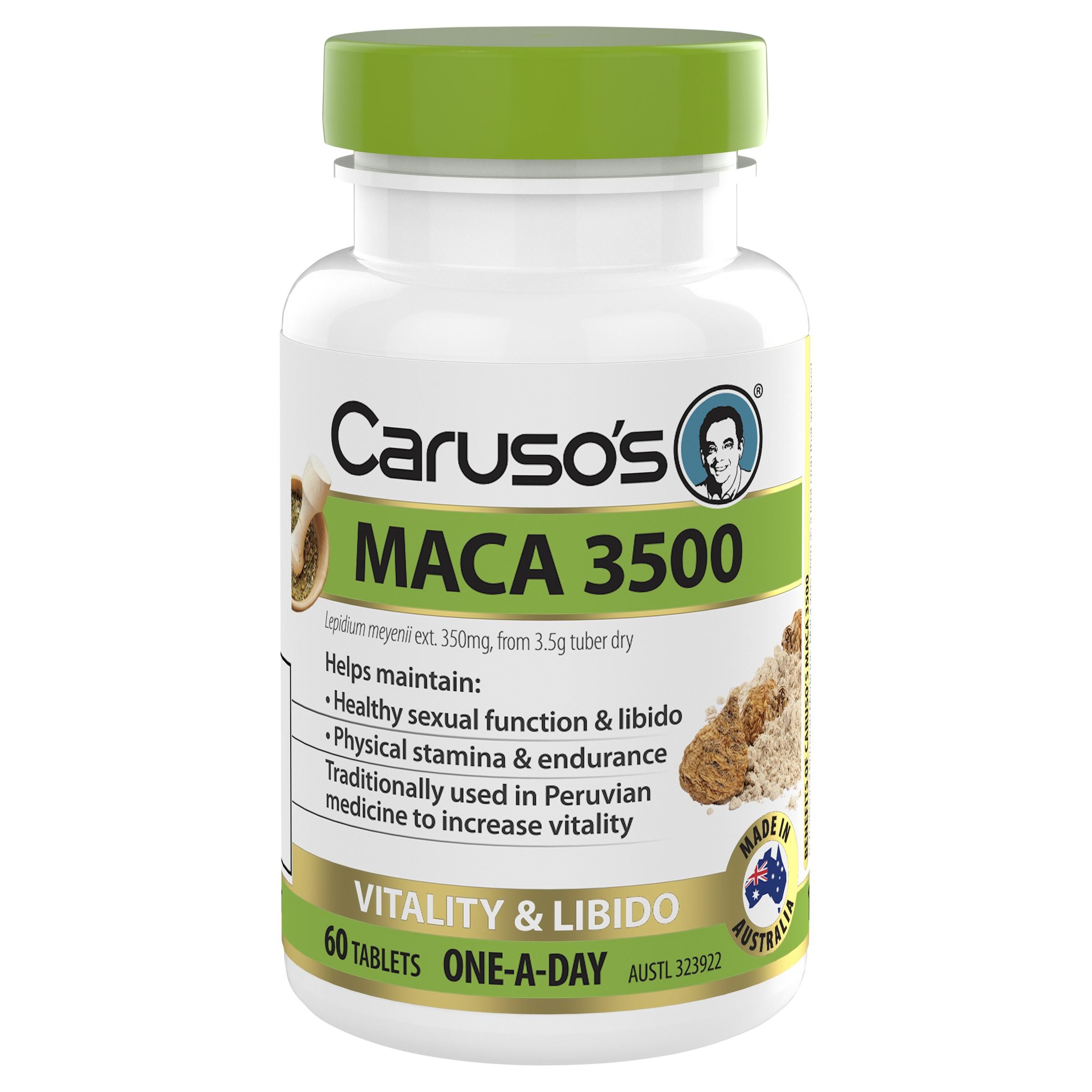 CARUSO S HERB MACA 3500 TABS 60 Direct Chemist Outlet