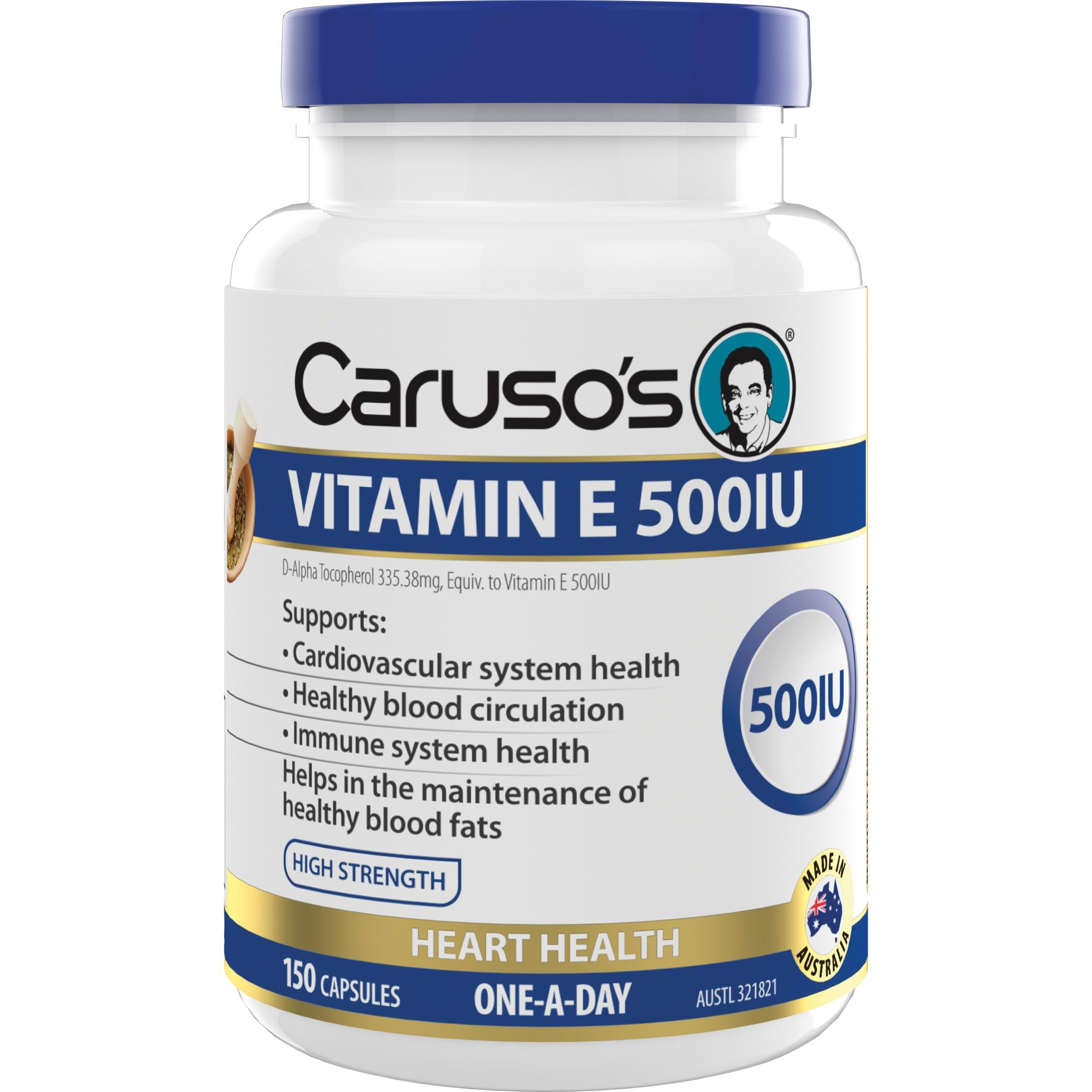 CARUSO'S VITAMIN E 500IU CAPS 150 - Direct Chemist Outlet