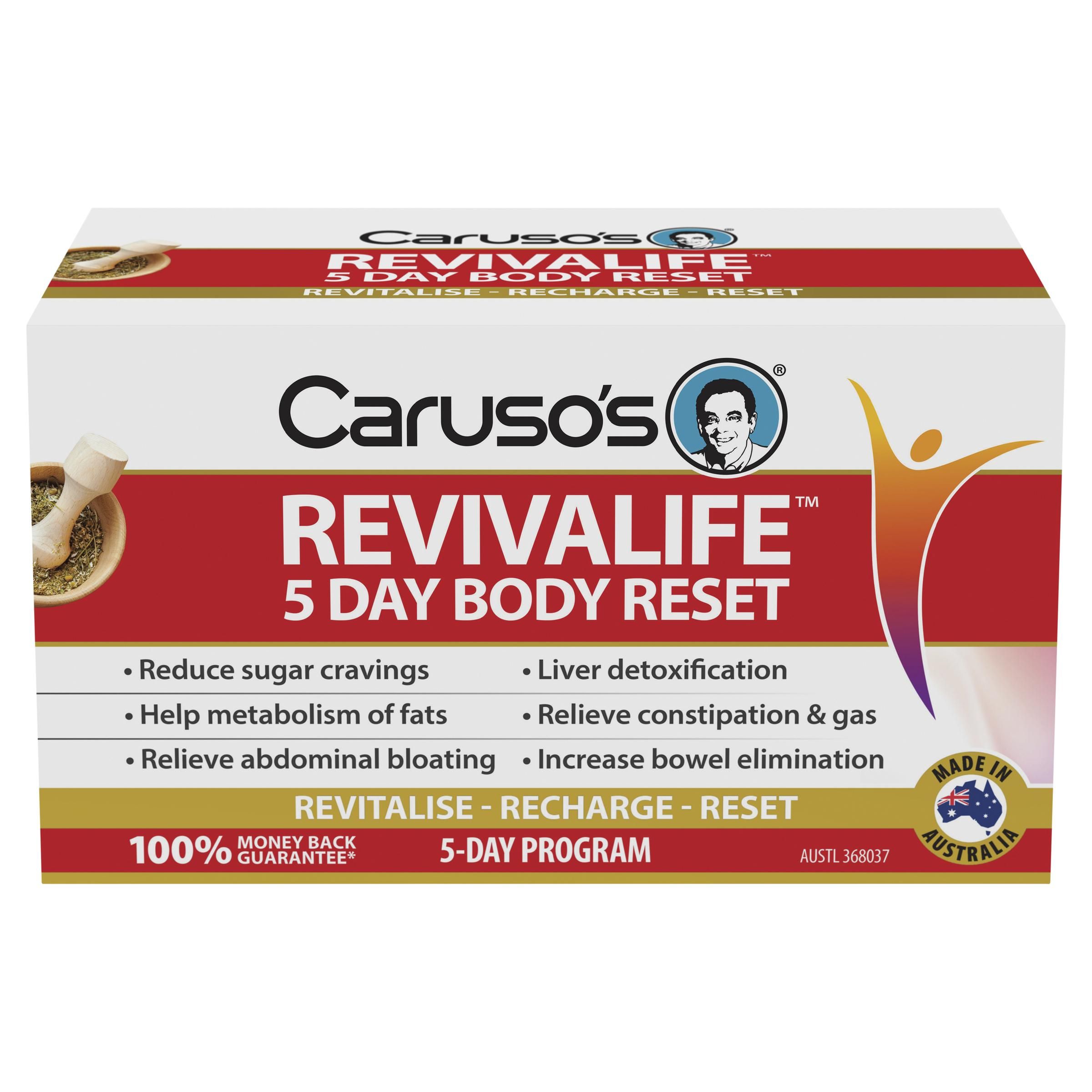 CARUSO S REVIVALIFE 5 DAY BODY RESET KIT Direct Chemist Outlet