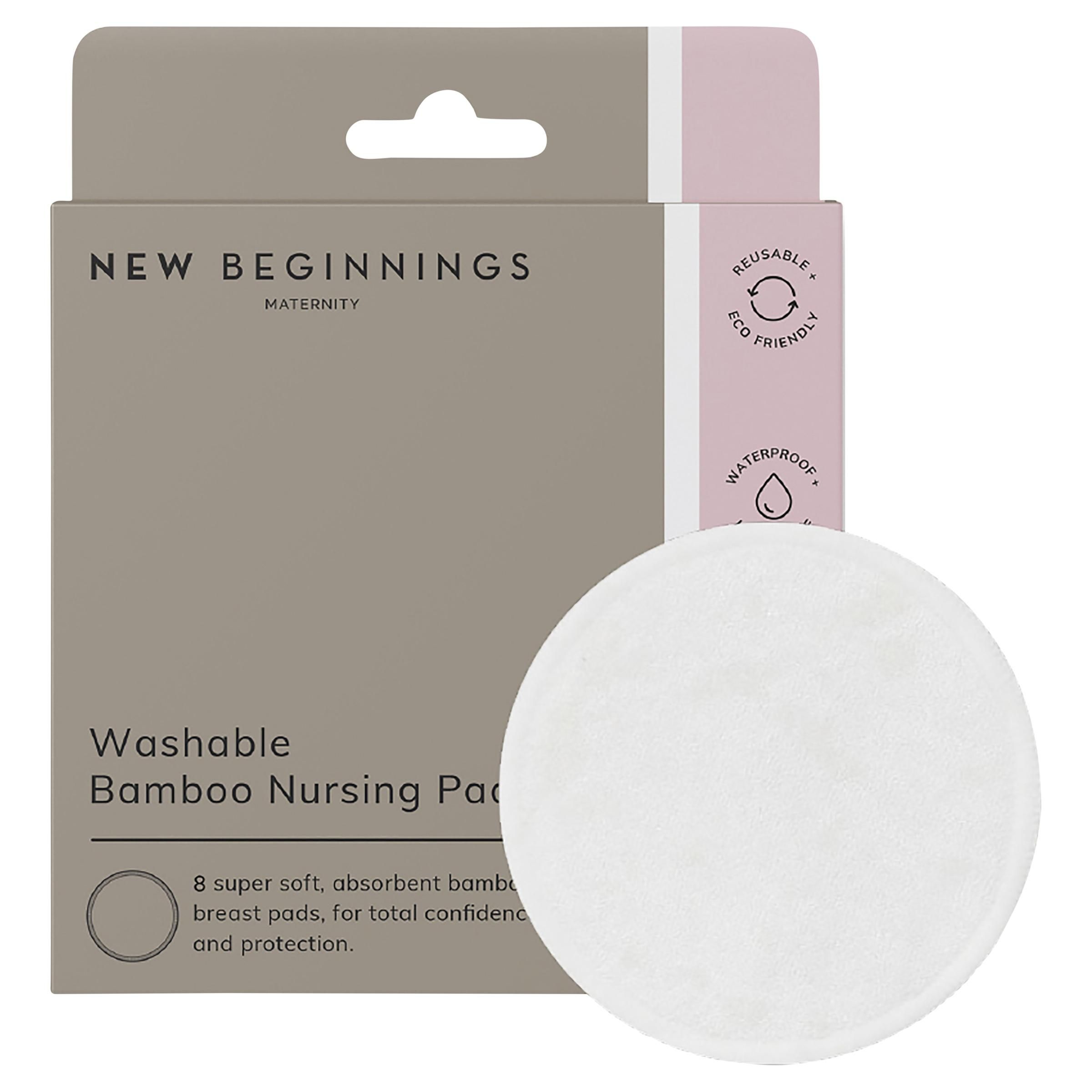BAMBOO REUSABLE NURSING PADS - 8 pads