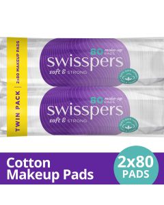 Swisspers Make-Up Pads 2x80 Pack