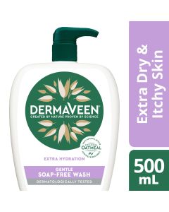 DermaVeen Extra Hydration Gentle Soap-Free Wash 500mL