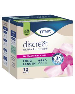 Tena Discreet Ultra Thin Pads Long Length 12 Pack