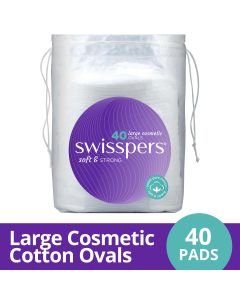 Swisspers Large Cosmetic Oval Pads 40 Pack