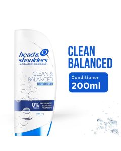 Head & Shoulders Clean & Balanced Hair & Scalp Care Anti-Dandruff Conditioner 200mL