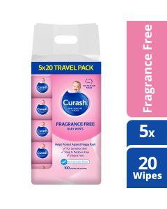 Curash Wipe Fragrance Free 20 X 5 Pack