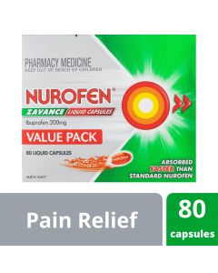 Nurofen Zavance 200mg Ibuprofen 80 Liquid Capsules