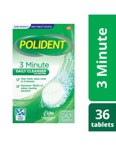 Polident 3 Minute Daily Cleanser 36 Tablets