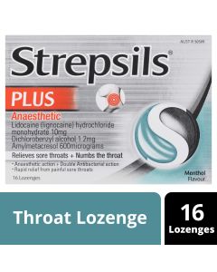 Strepsils Plus Anaesthetic 16 Lozenges 