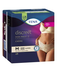 Tena Discreet High Waist Underwear Creme Super Medium 9 Pack