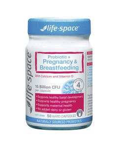 Life-Space Probiotic + Pregnancy & Breastfeeding with Calcium and Vitamin D 50 Hard Capsules