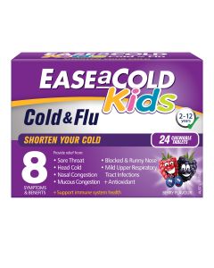 Ease A Cold Kids Cold & Flu 24 Chewable Tablets