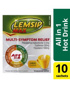 Lemsip Max Multi-Symptom Relief Lemon 10 Pack