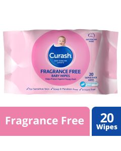 Curash Wipes Fragrance Free 20 Pack