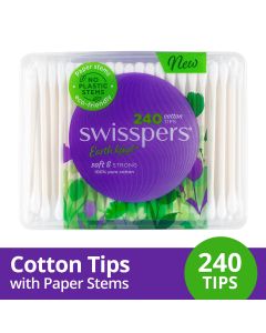 Swisspers Cotton Tips Paper Stems 240 Pack