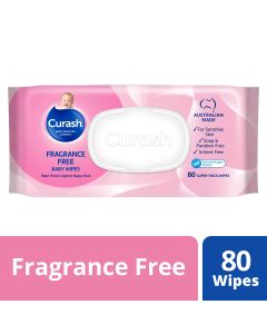 Curash Wipes Fragrance Free 80 Pack