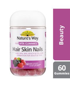 Nature's Way Adult Hair Skin Nails 60 Vita Gummies