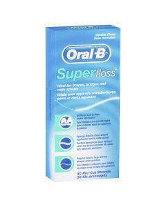 Oral B Superfloss Dental Floss Pre-Cut Strands 50 pack