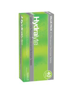 Hydralyte Effervescent Electrolyte Tablets Lemon Lime 40 Tablets